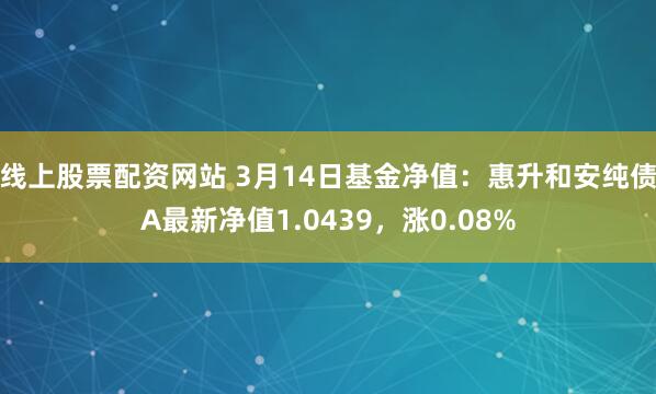 线上股票配资网站 3月14日基金净值：惠升和安纯债A最新净值1.0439，涨0.08%